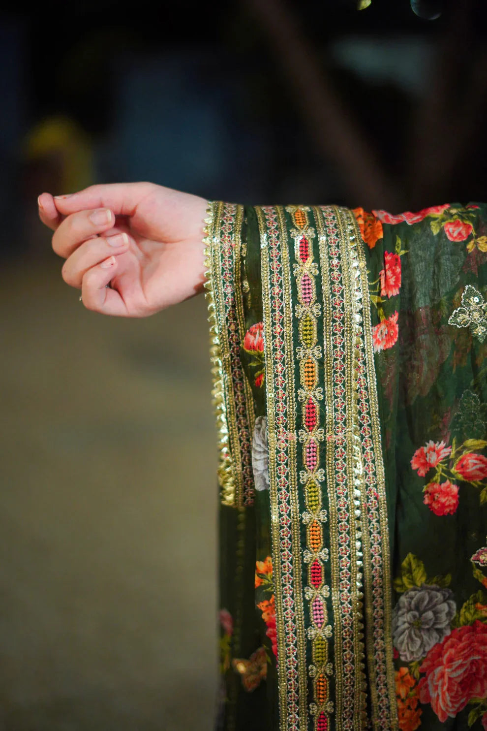 Veezal - Heavy Embroidered Silk 3 Pc Suit - VL1163