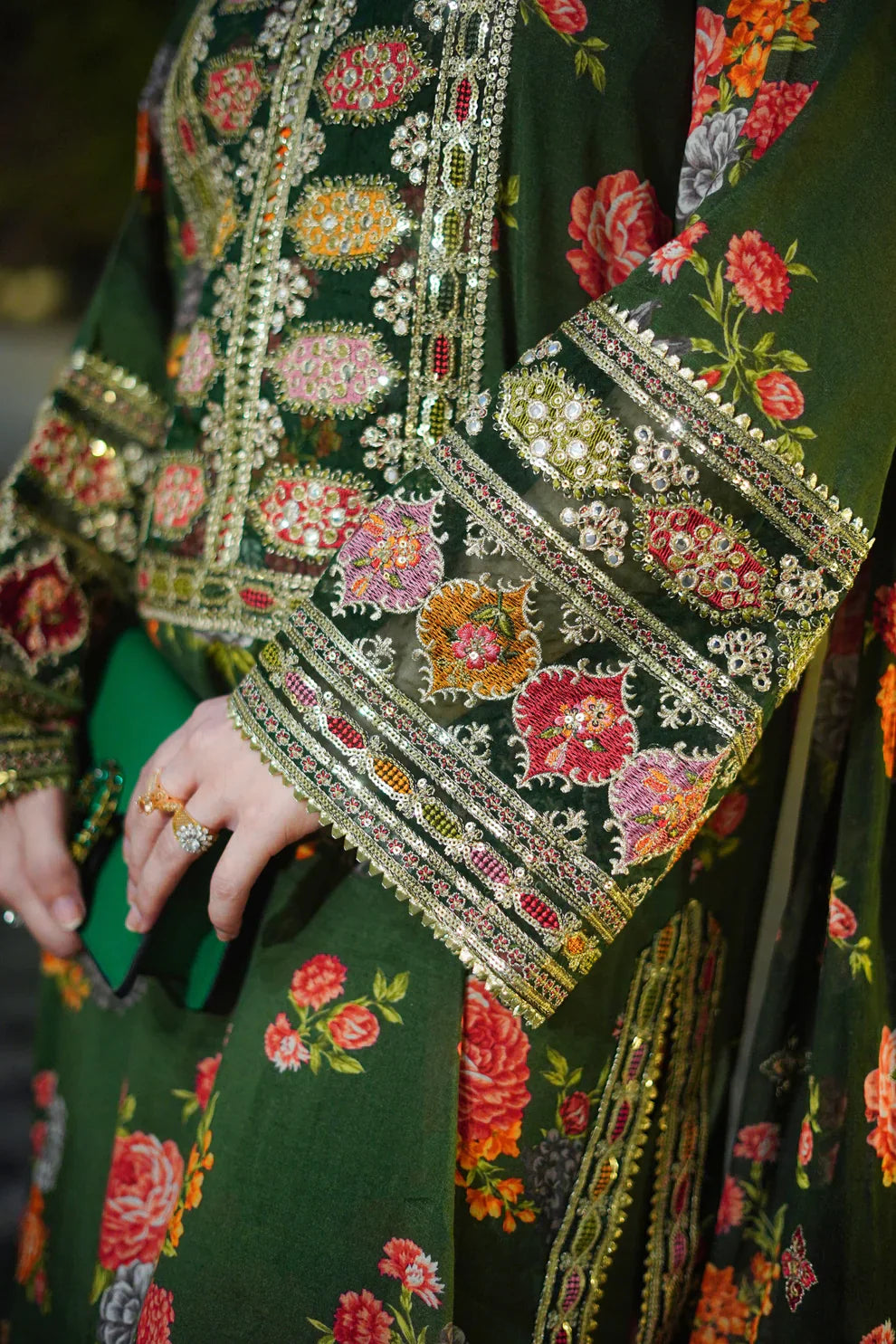 Veezal - Heavy Embroidered Silk 3 Pc Suit - VL1163