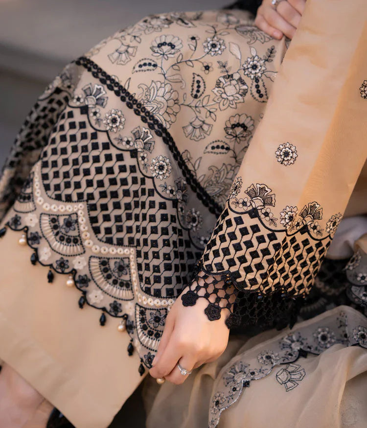 Jade - 3PC Dhanak Chickenkari Embroidered Suit - VL1035