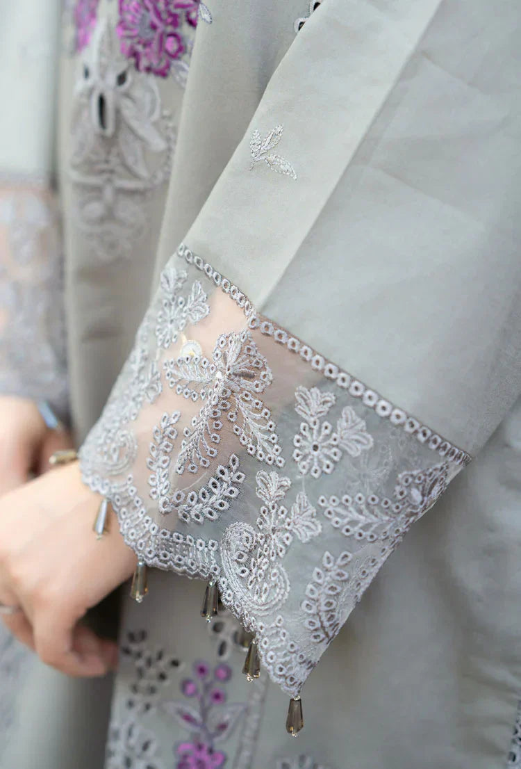 Mushq - 3PC Dhanak ChickenKari Embroidered Suit - VL1022