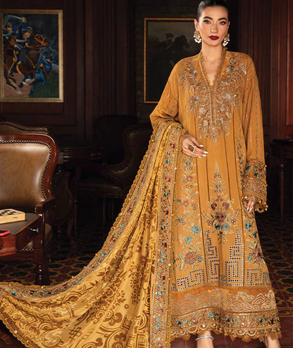 Maria B. 3PC DHANAK HEAVY EMBROIDERED SUIT- VL1116