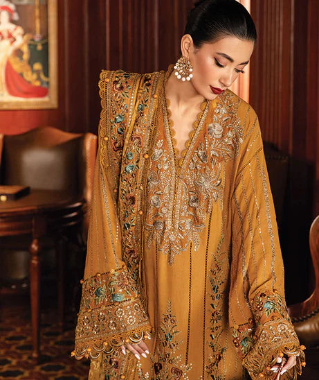 Maria B. 3PC DHANAK HEAVY EMBROIDERED SUIT- VL1116