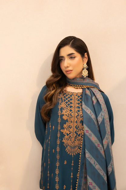 Mohagni - Winter 3PC Dhanak Embroidered Suit - VL1134