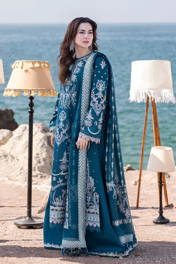 ZARA SHAHJAHAN 3-PIECE COLLECTION ORGANZA EMBROIDERED DUPATTA. VL769