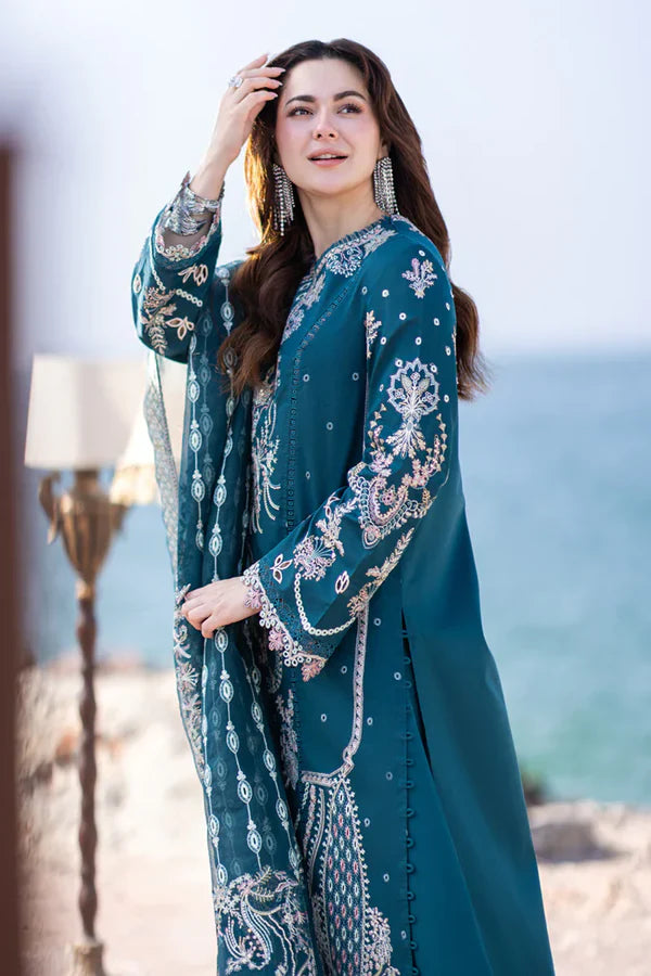 ZARA SHAHJAHAN 3-PIECE COLLECTION ORGANZA EMBROIDERED DUPATTA. VL769