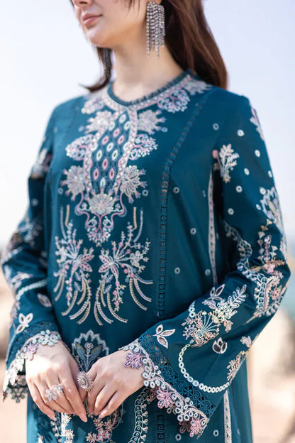 ZARA SHAHJAHAN 3-PIECE COLLECTION ORGANZA EMBROIDERED DUPATTA. VL769