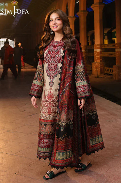 Asim Jofa - Winter 3PC Karandi Digital Print Dress - VL1169