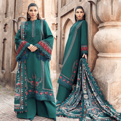 Mohagni - Winter 3PC Dhanak Embroidered Suit - VL1136
