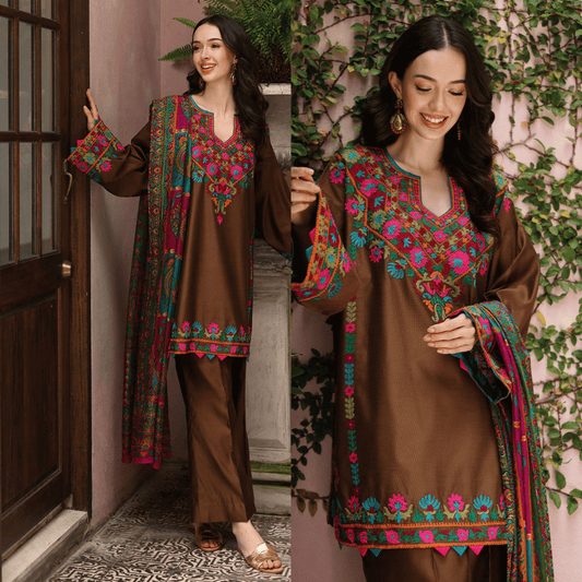 Sapphire - Lawn 3 Piece Embroidered Dress - VL1147
