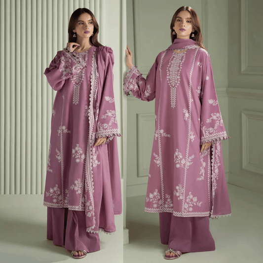 Cross Stitch - Winter 3PC Dhanak Embroidered Suit - VL1150