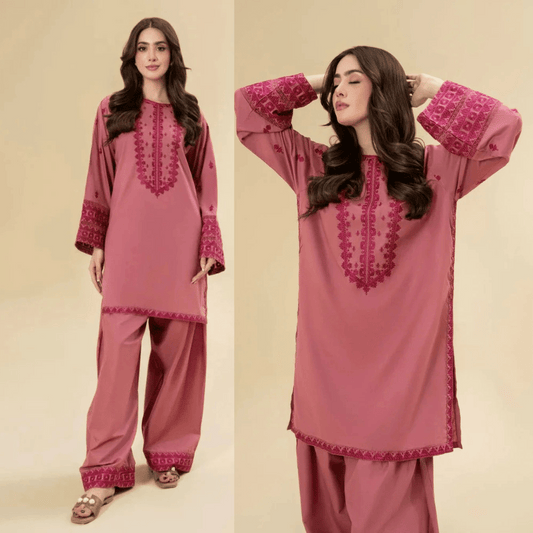 Lazuli - Winter 2PC Dhanak Embroidered Suit - VL1160