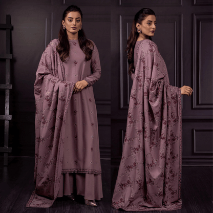 Asim Jofa - Winter 3PC Dhanak Embroidered Suit - VL1166