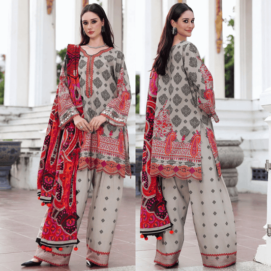 Charizma - Winter 3PC Karandi Digital Print Dress - VL1167