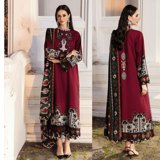 Charizma - Winter 3PC Karandi Digital Print Dress - VL1168