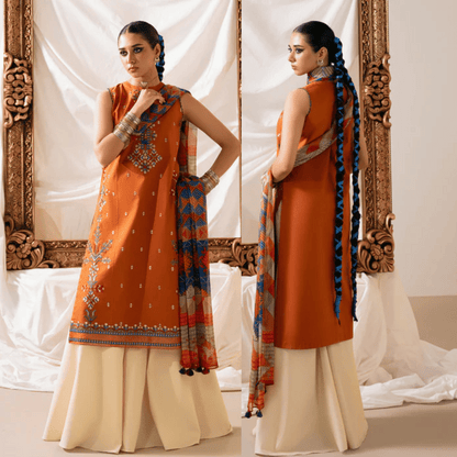 Sapphire - Dhanak 3 Piece Embroidered Dress - VL1175