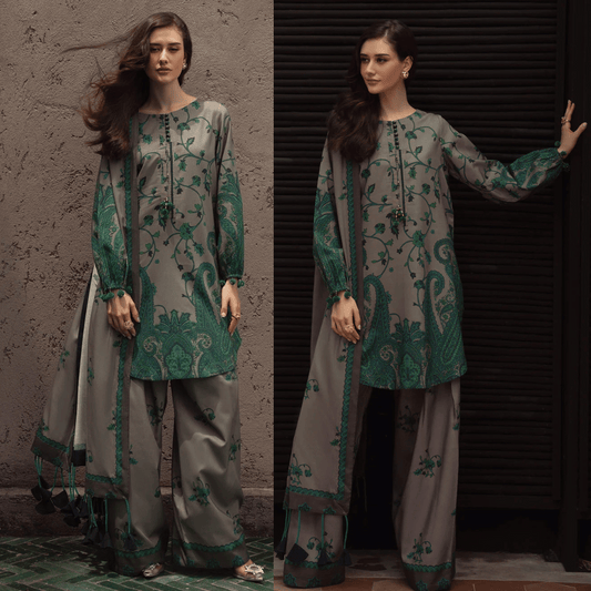 Charizma - Winter 3PC Karandi Digital Print Dress - VL1176