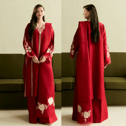 ZaraShahJahan - Dhanak 3 Piece Embroidered Dress - VL1184