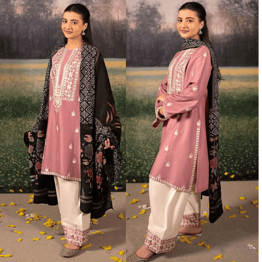 LAAM - Winter 3PC Dhanak Embroidered Suit - VL1193
