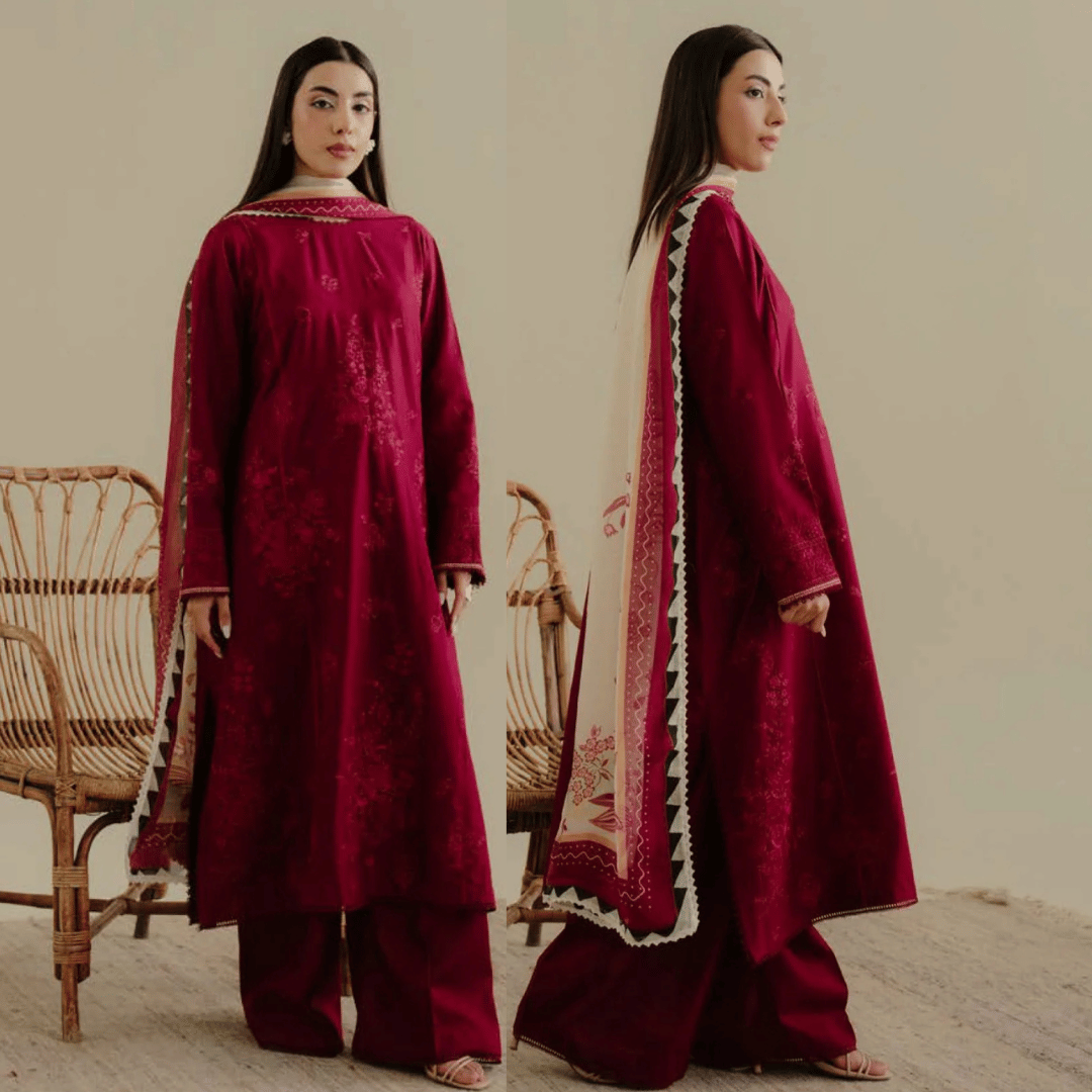 Coco - Dhanak 3 Piece Embroidered Dress - VL1203