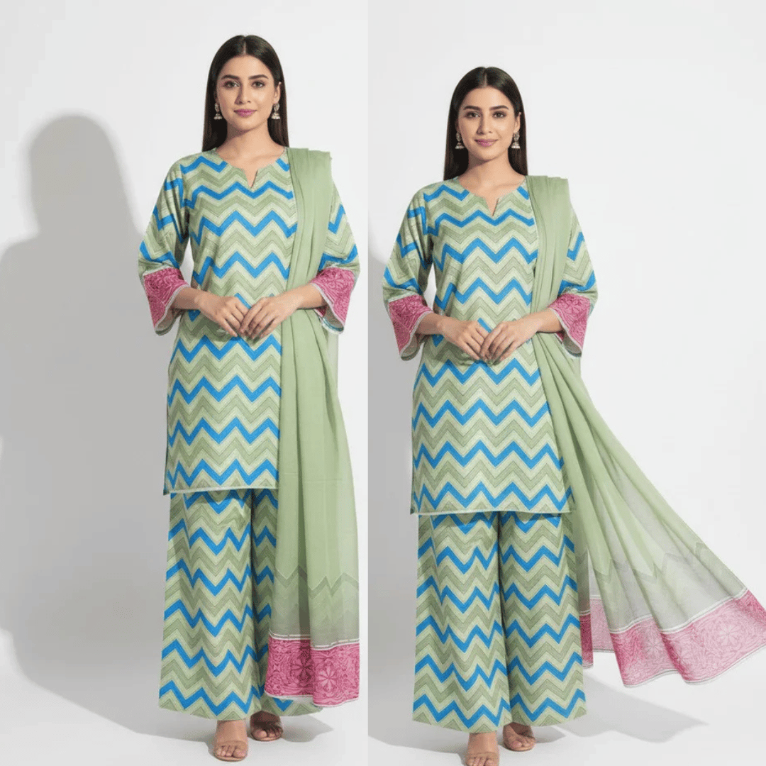 Limelight - Winter 3PC Karandi Digital Print Dress - VL1208