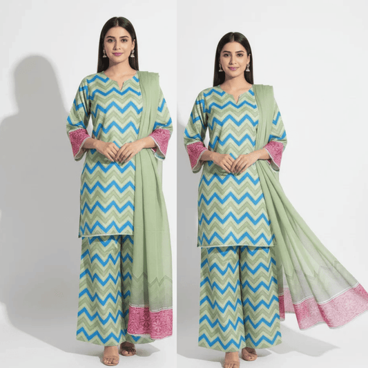 Limelight - Winter 3PC Karandi Digital Print Dress - VL1208