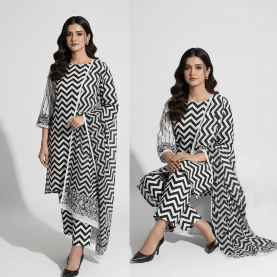 Limelight - Winter 3PC Karandi Digital Print Dress - VL1211
