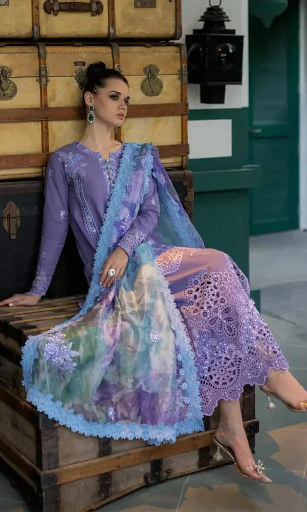 Mushaq - 3PC Chickan Kari Embroidered Lawn Suit. VL908