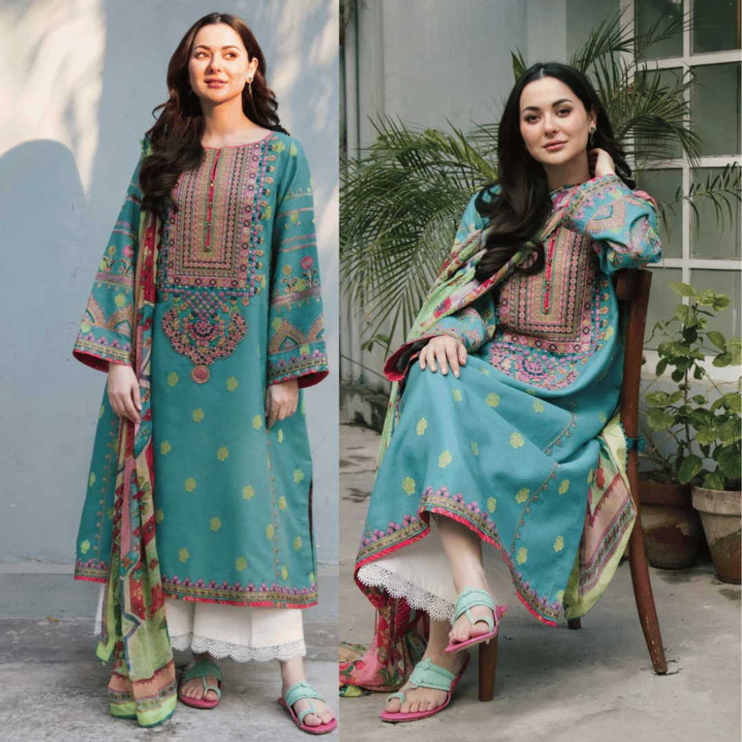 Zara Shahjahan - 3PC Dhanak Embroidered Suit - VL934
