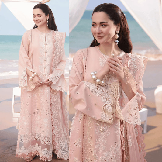 Chikenkari Qalamkar Embroidered 3 PC Lawn - VL1009