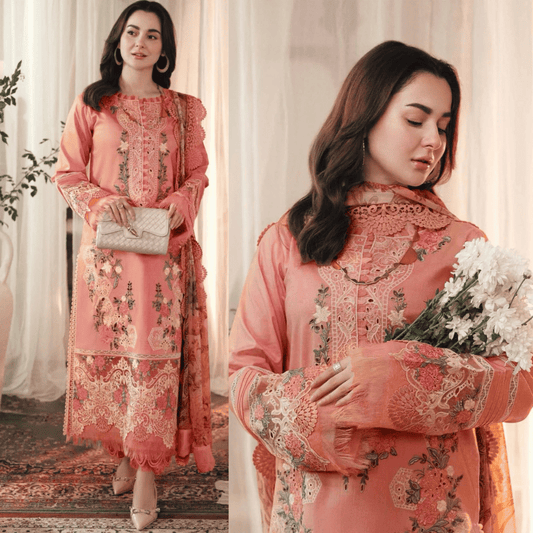 Zara Shahjahan - 3-PC ChickenKari EMBROIDERED SUIT - VL1028