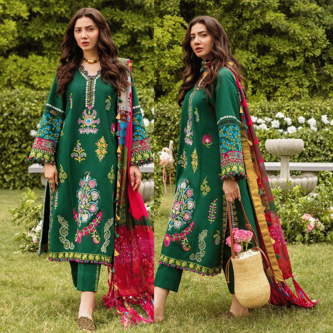 Zara Shahjahan - 3PC Lawn Embroidered Suit - VL1045