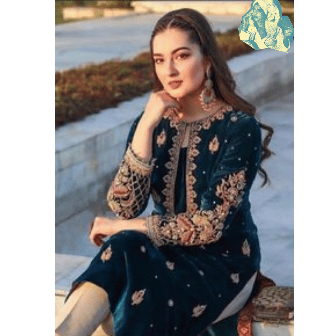 Unstitched Velvet 3PCs Embroidered Dress With Dhanak Shawl - VL965