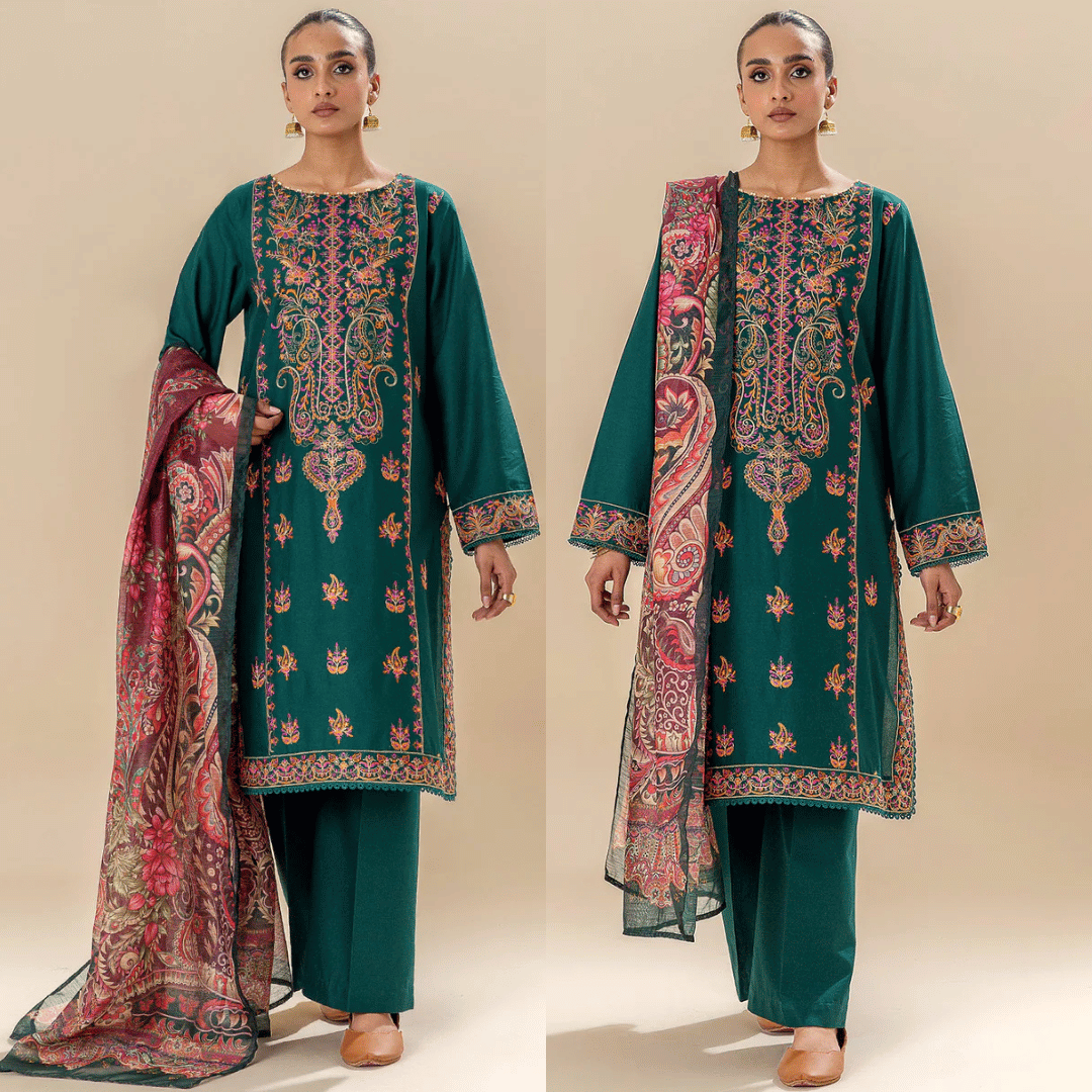 Zara Shahjahan - 3PC Lawn Embroidered Suit - VL1053