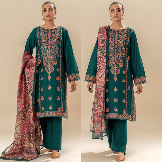 Zara Shahjahan - 3PC Lawn Embroidered Suit - VL1053