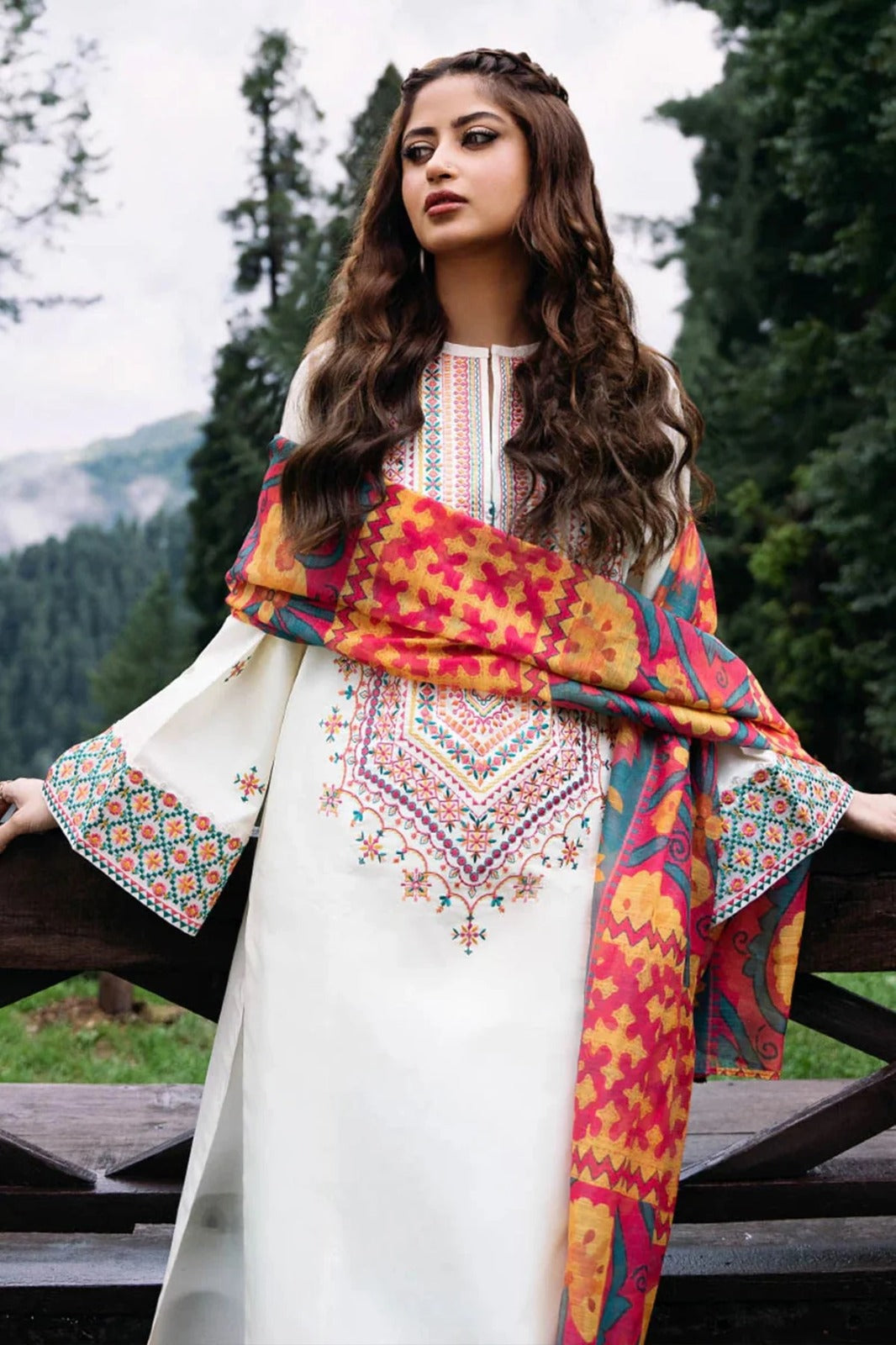 VL867 Khadder Fabric Zara Shajahan with Banadoria Digital Printed Dupatta