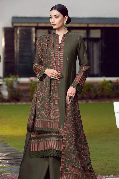 VL2092 Bareeze Unstitched 3pcs Embroidered Dhanak Suit with Heavy Embroidered Dhanak Shawl