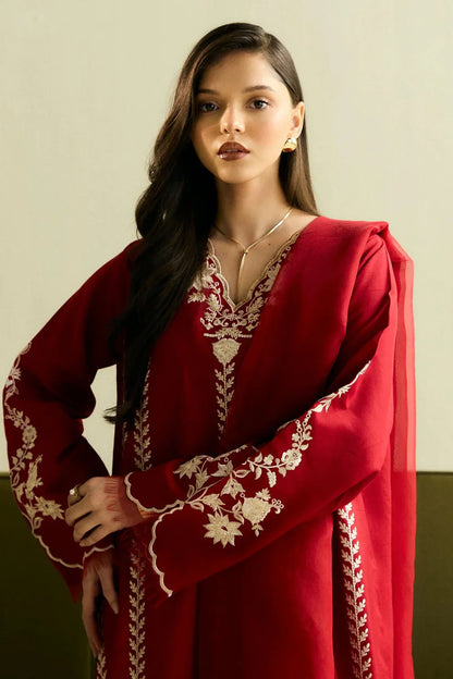 ZaraShahJahan - Dhanak 3 Piece Embroidered Dress - VL1184