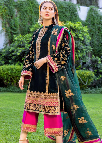 Zainab Chottani - Embroidered Velvet Dress - VL987