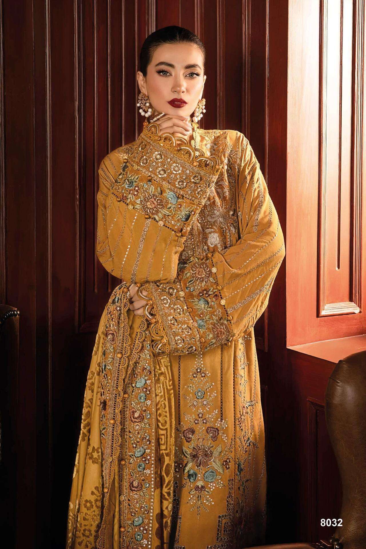 Maria B. 3PC DHANAK HEAVY EMBROIDERED SUIT- VL1116