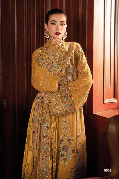 Maria B. 3PC DHANAK HEAVY EMBROIDERED SUIT- VL1116