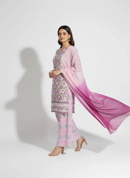 Limelight - Winter 3PC Karandi Digital Print Dress - VL1209