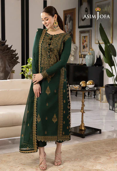 VL720 Asim Jofa, unstitched 3 piece embroidered Dhnak Winter suit