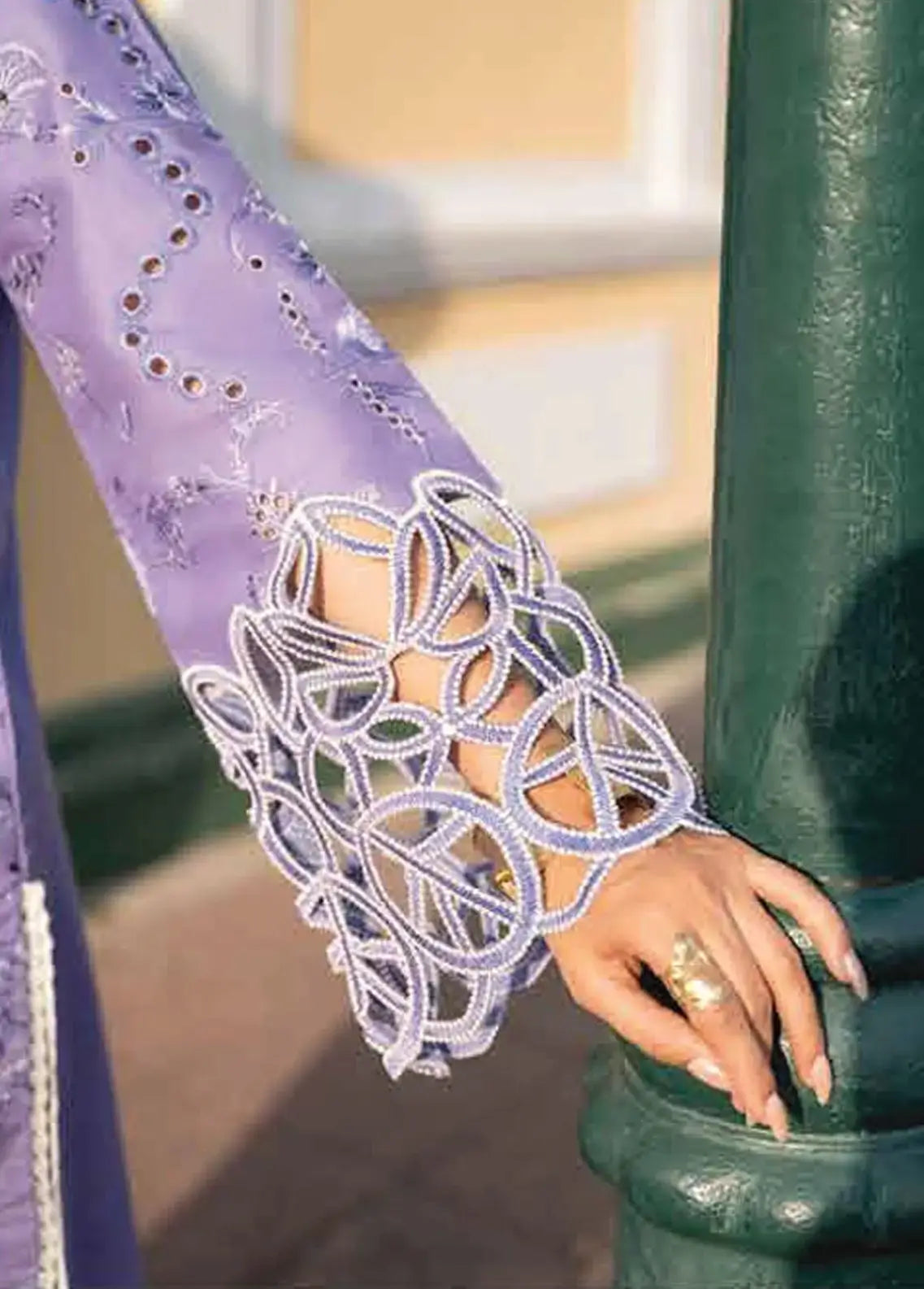 3.Piece Unstitched Heavy Embroidered Lawn Suit With Digital Printed Silk Dupatta. VL489