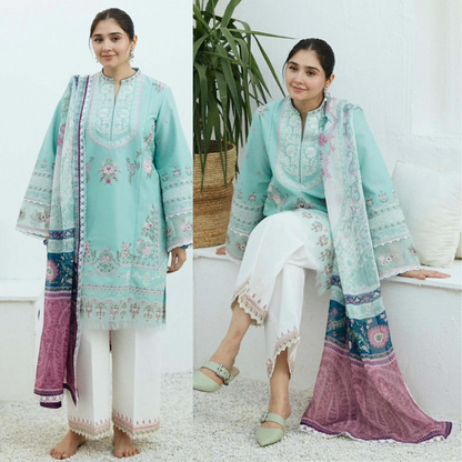 VL805 Zarashahjhan Embroidered Dhanak Three Piece COCO